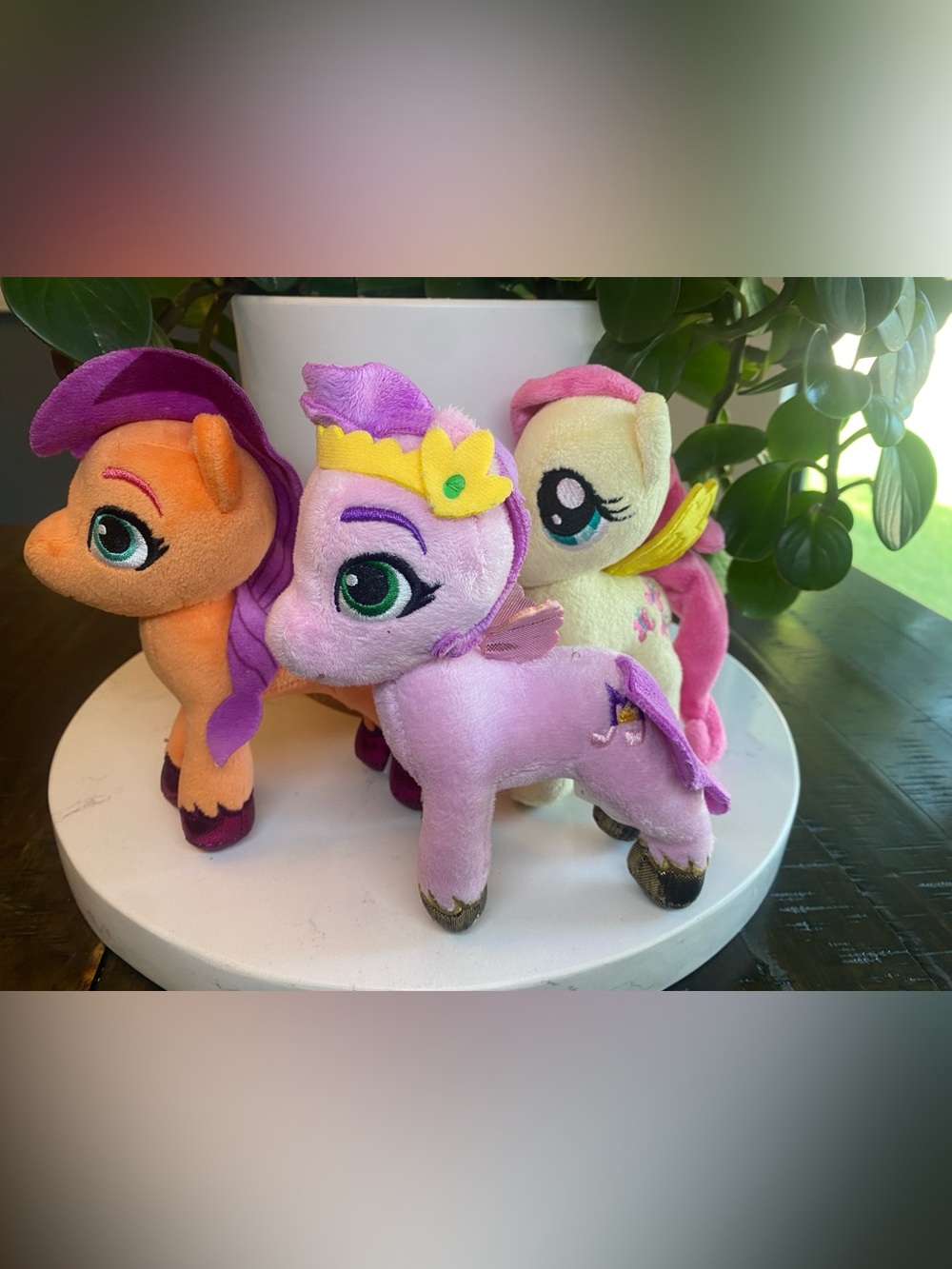 My Little Pony Plush Lot 3 Sunny Starscout Pipp Petals Fluttershy G4 G5 Hasbro